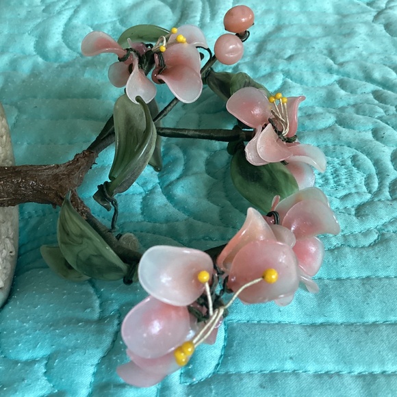 VINTAGE SMALL PINK CHERRY BLOSSOM BONSAÏ TREE - Picture 3 of 12